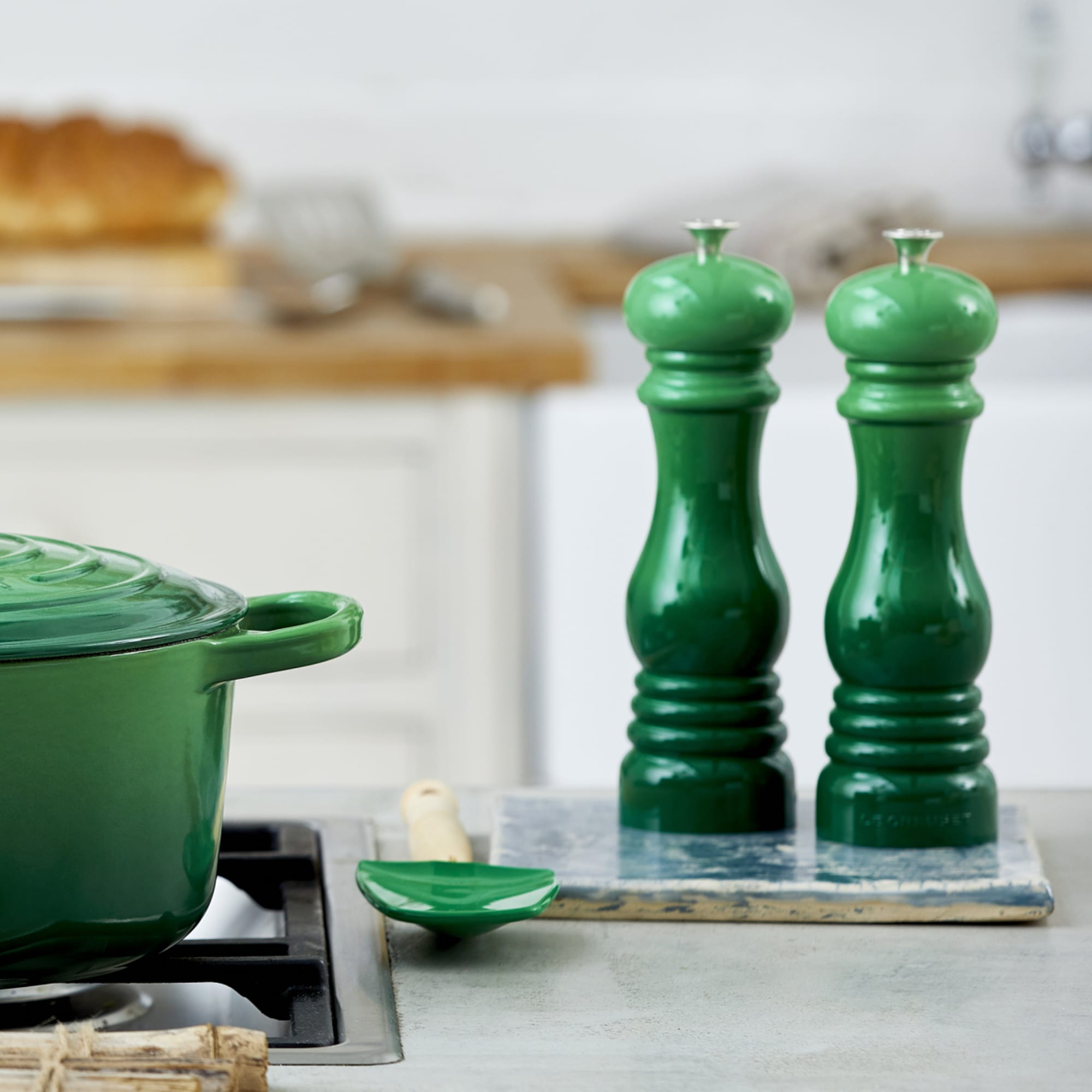 Le Creuset Classic Pepper Mill 21cm Bamboo Green | Kitchen Warehouse